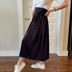 Purple Wrap Midi Skirt Korean Modern Style Hanbok